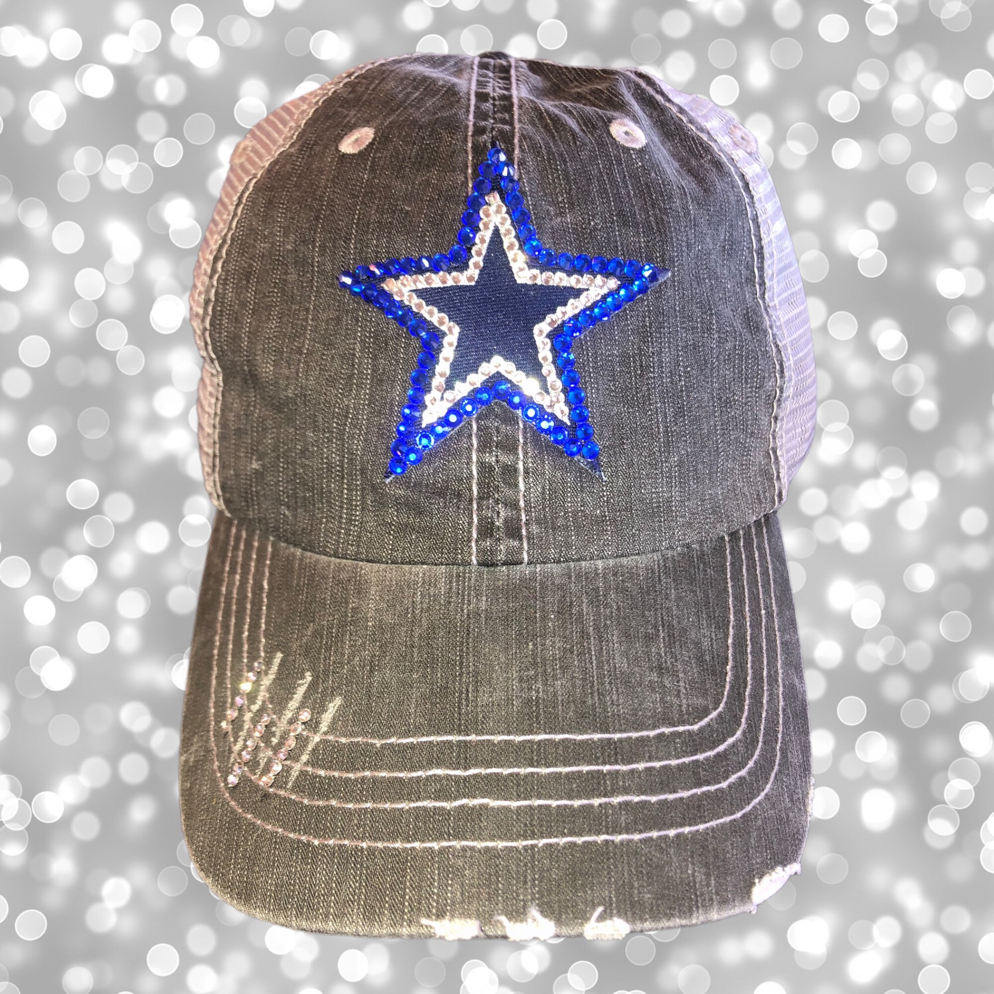 Rhinestone Dallas Cowboy Baseball Caps - Etsy display picture 1