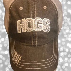 University of Arkansas HOGS trucker BLING baseball hat