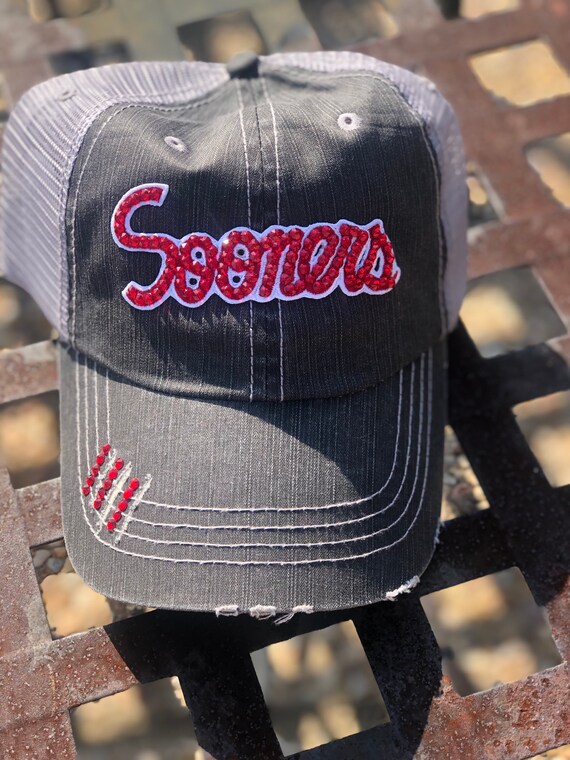 Oklahoma ou Sooners Trucker Bling Baseball Hat