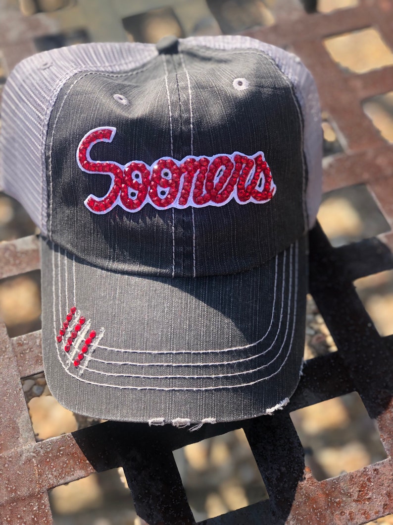 Oklahoma OU Sooners Trucker BLING Baseball Hat | Etsy