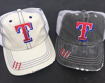 Ladies Texas Rangers Baseball Trucker Hat - Etsy display picture 1