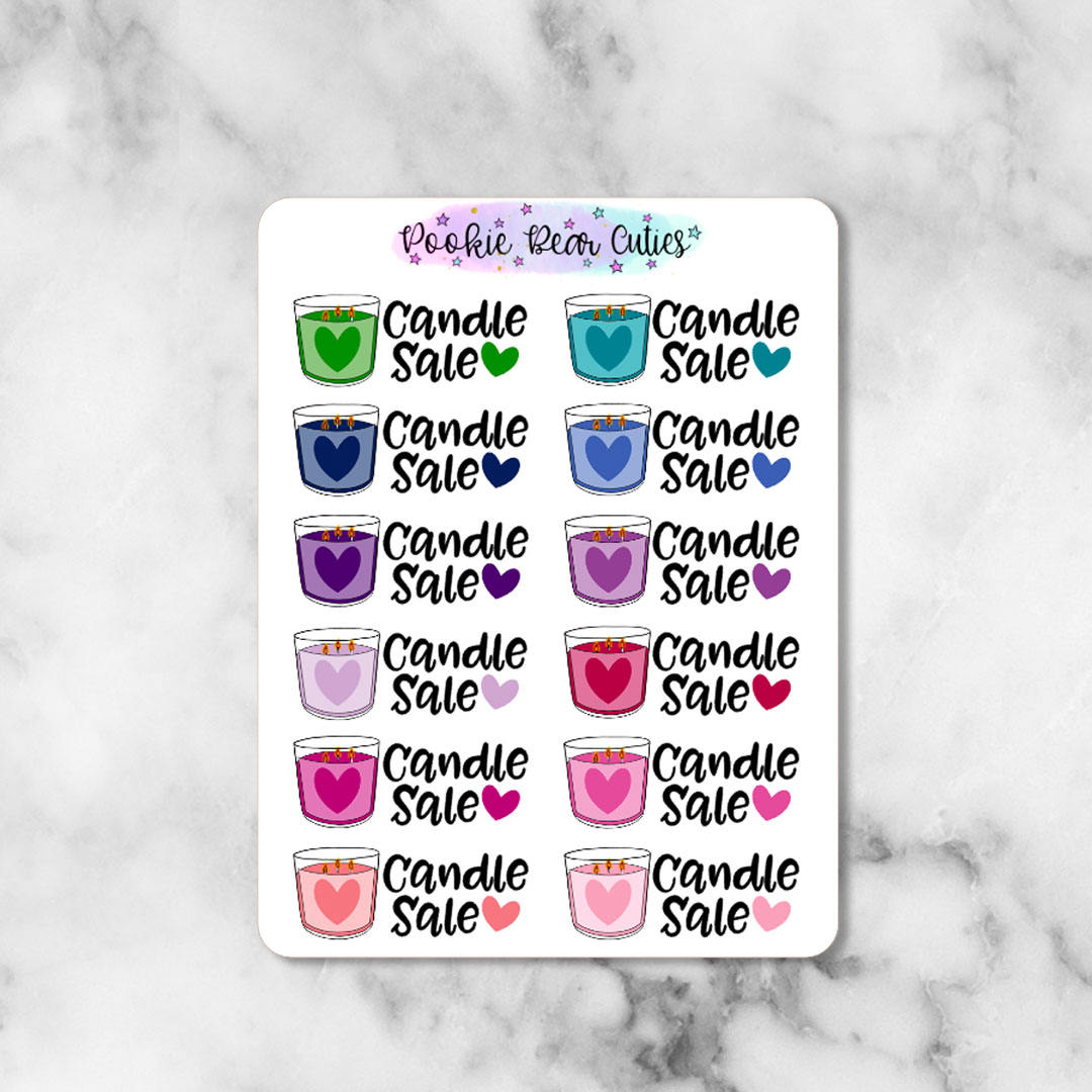 Candle Sale Stickers 052 Etsy