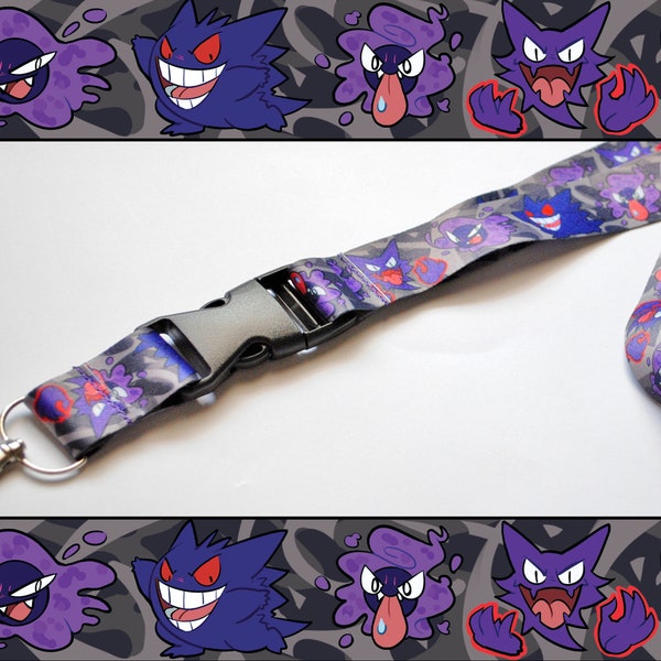 Gengar Haunter Gastly Pokemon Breakaway Lanyard