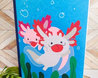 Cute Axolotl Reusable Sticker Book