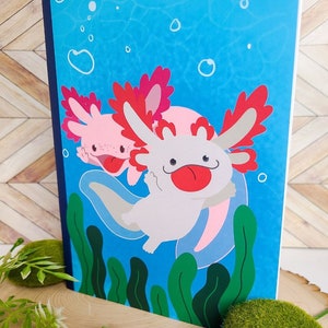 Cute Axolotl Reusable Sticker Book