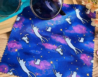 Starry Space Kittens Microfiber Cleaning Cloth
