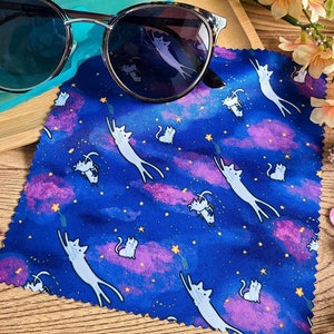 Starry Space Kittens Microfiber Cleaning Cloth