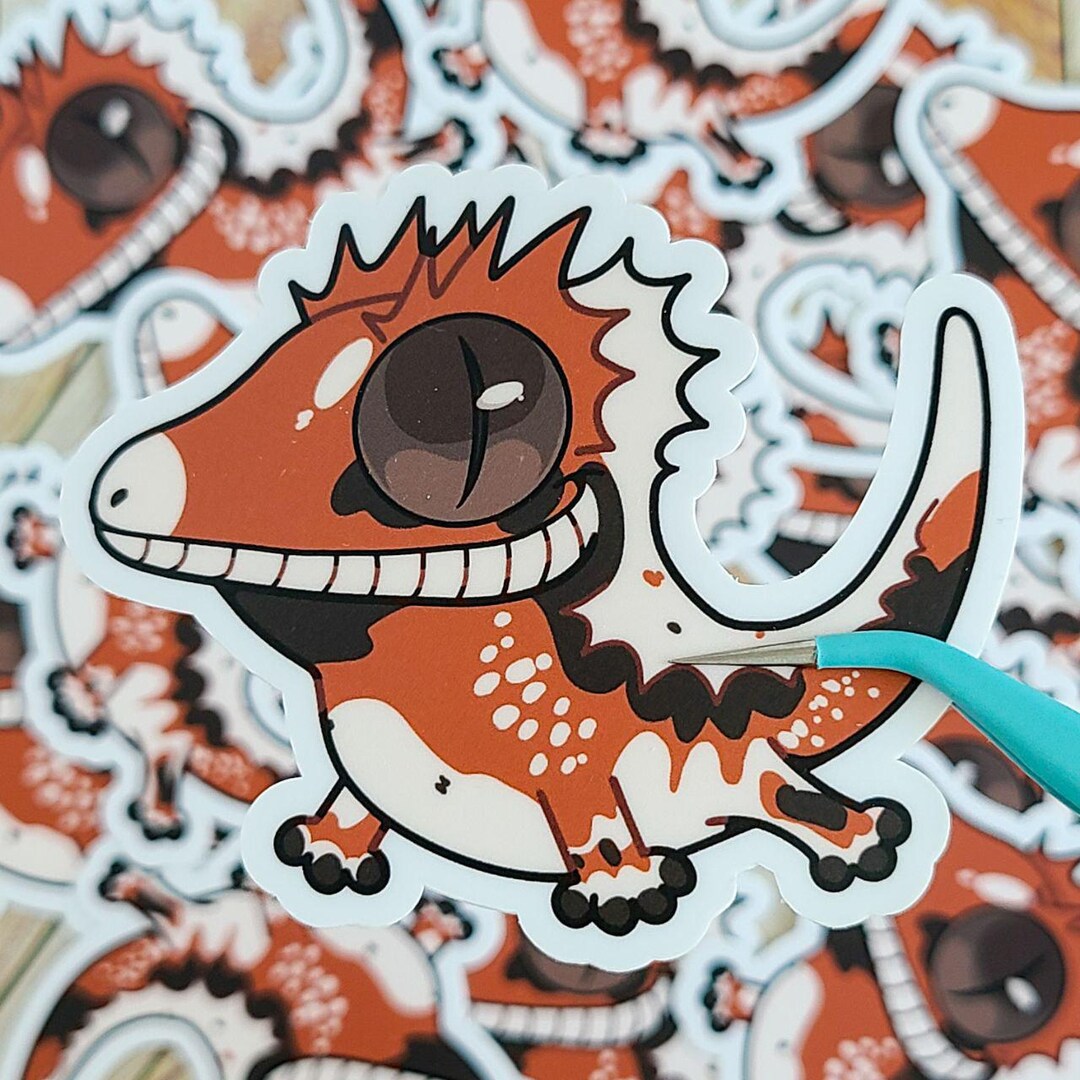 Crested Gecko Dalmatian Morph Waterproof Vinyl Sticker - Etsy
