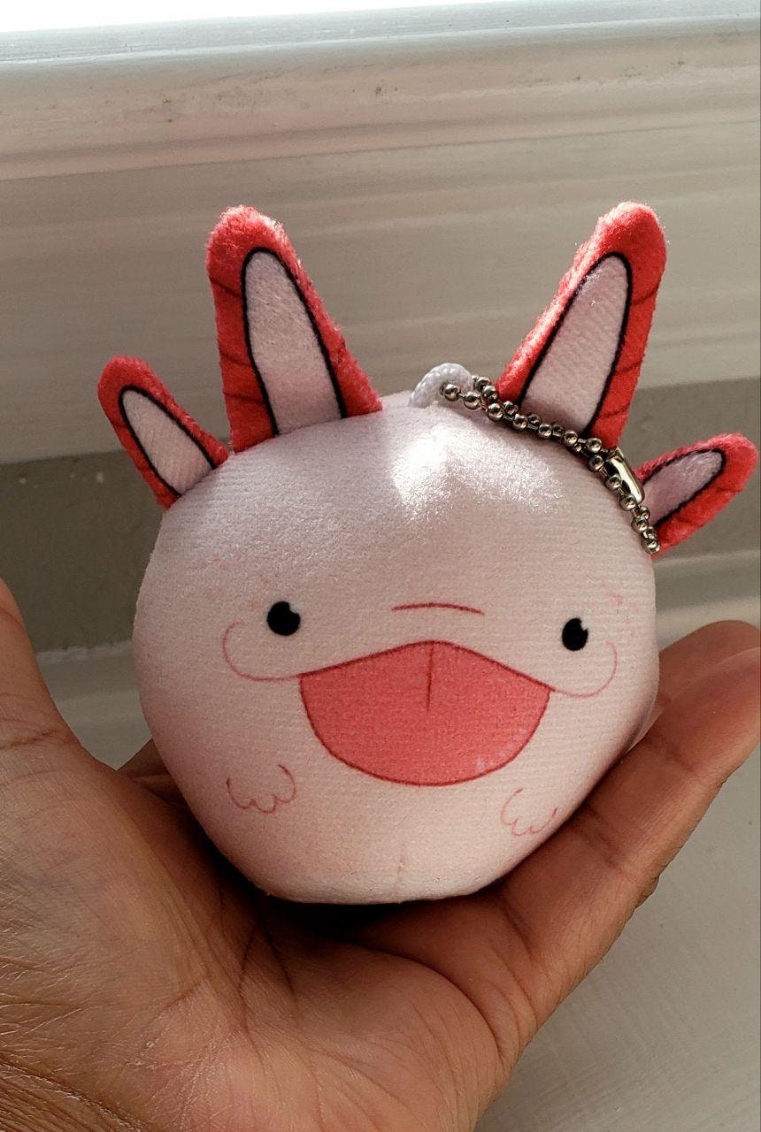 Bubbly Axolotl Squishy Ball Keychain Charm Etsy