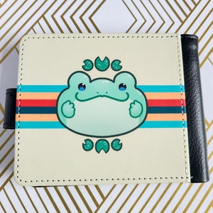 Cartera plegable Rainbow Frog // Billetera unisex // Estuche sintético vegano