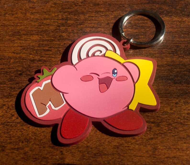 Kirby Rubber Keychain Charm Etsy