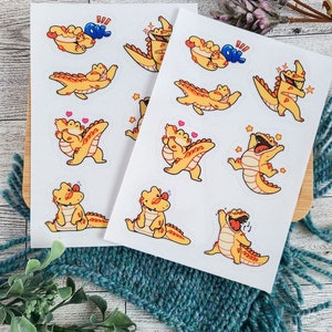 Cheddar the Crocodile Clear Sticker Sheet