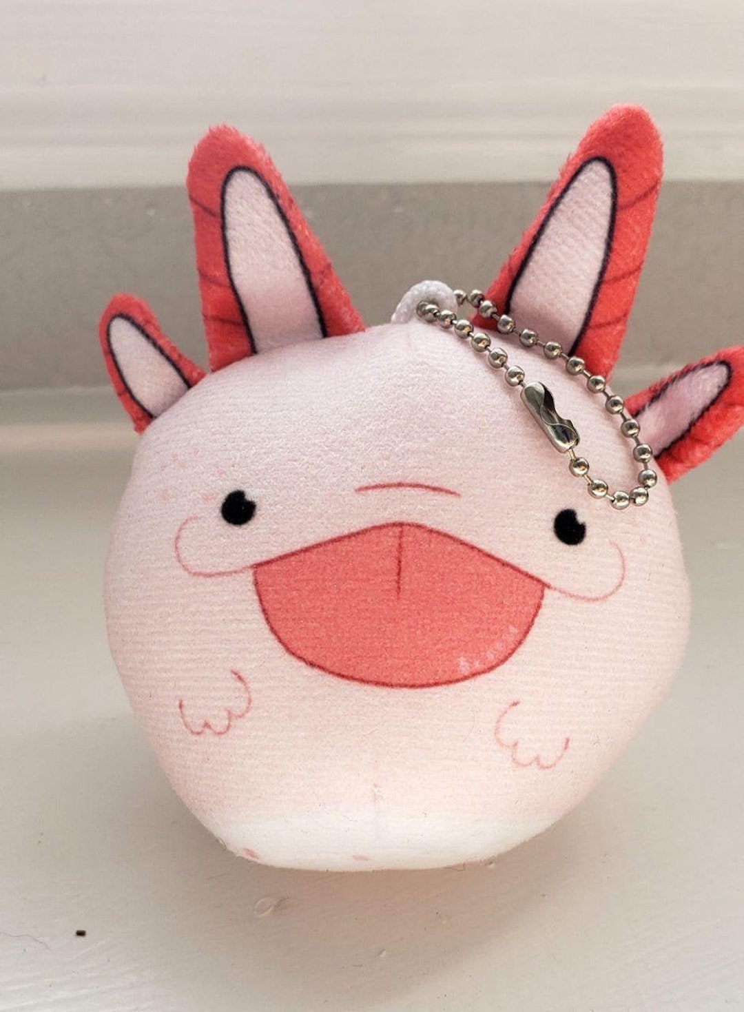 Bubbly Axolotl Squishy Ball Keychain Charme Etsy France