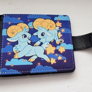 Cartera plegable Ram In The Clouds // Cartera unisex // Cartera vegana