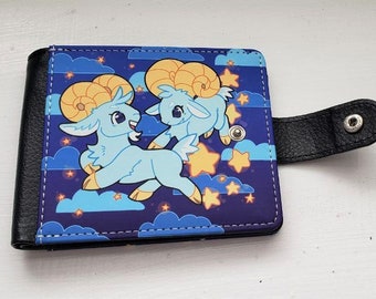 Ram In The Clouds Bi-Fold Wallet  || Unisex Wallet || Vegan Wallet