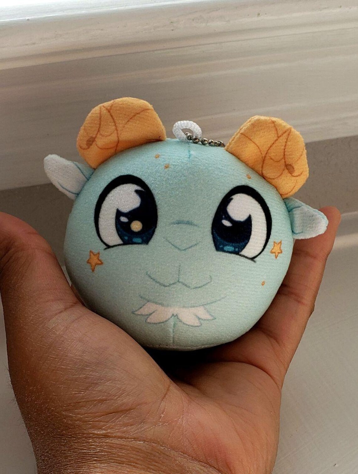 Starry Ram Squishy Ball Keychain Charm Etsy