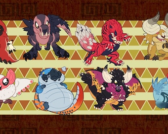 Monster Hunter World Vinyl Stickers