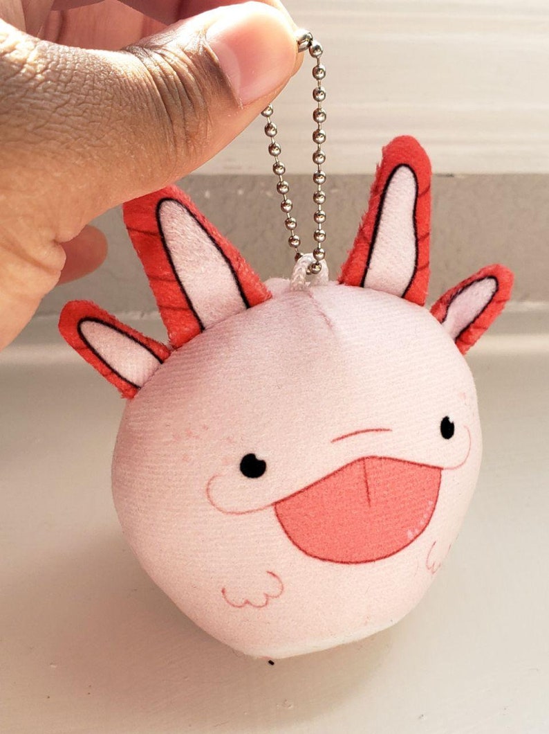 Bubbly Axolotl Squishy Ball Keychain Charme Etsy France