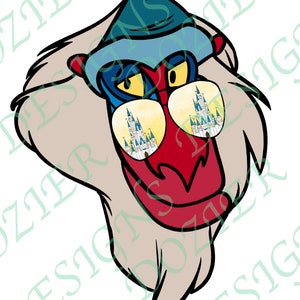 Rafiki Castle Glasses Lion King SVG / PNG Digital File Sublimation HTV
