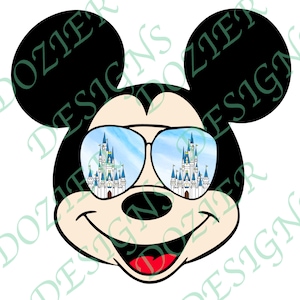 Mickey Mouse Castle Sunglasses SVG/PNG