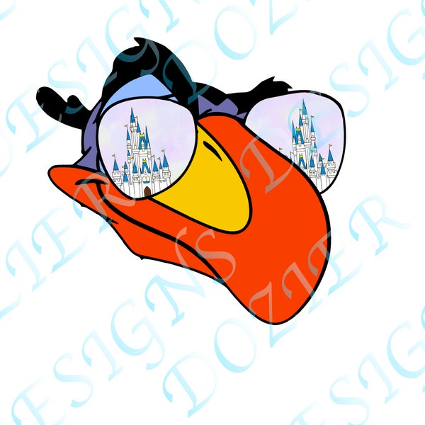 Zazu Castle Glasses SVG / PNG Digital File Sublimation HTV Lion King