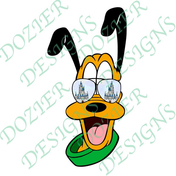 Pluto Castle Glasses SVG/PNG Digital File Download, Silhouette, Circuit, Sublimation, HTV files