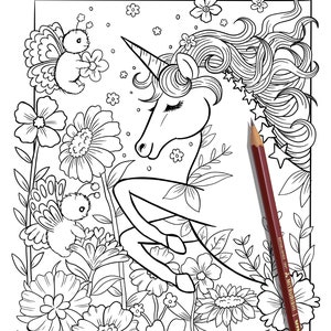 Unicorn, unicorn coloring page, unicorns coloring page for kids, unicorn page for adults