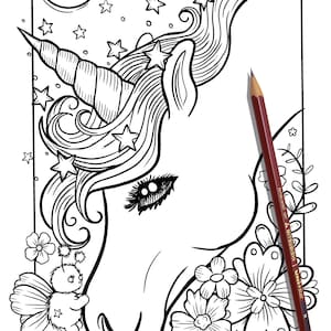 Disegno di Unicorno, disegno di unicorno da colorare, disegno di unicorno da colorare per bambini, pagina unicorno per adulti