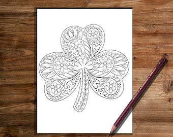 Shamrock,spring coloring page, irish, irish coloring page, saint patricks coloring page, pattys day coloring page, coloring page