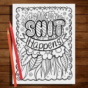 sweary coloring page  , Swearing Coloring Pages, Sweary Coloring Book , Sweary, Coloring Book For Adults ,