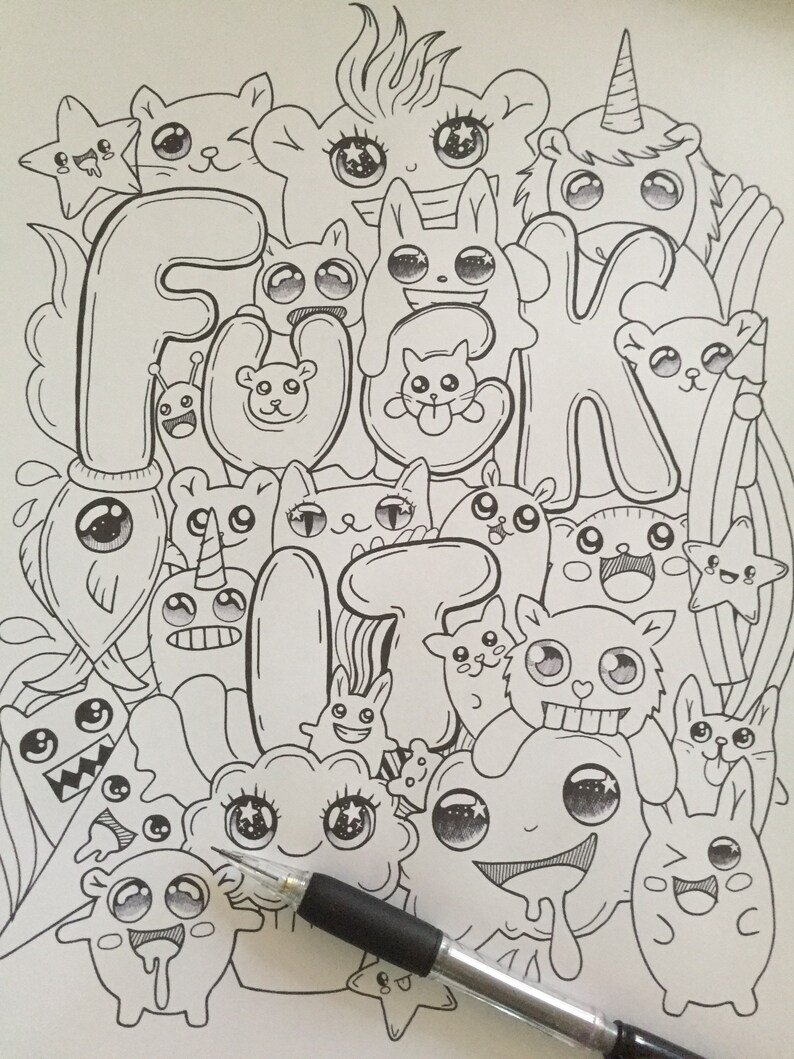Download Sweary coloring book calm the Fuck down sweary coloring ...