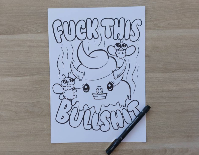 Download Sweary quarantine coloring book for adults 25 page ...