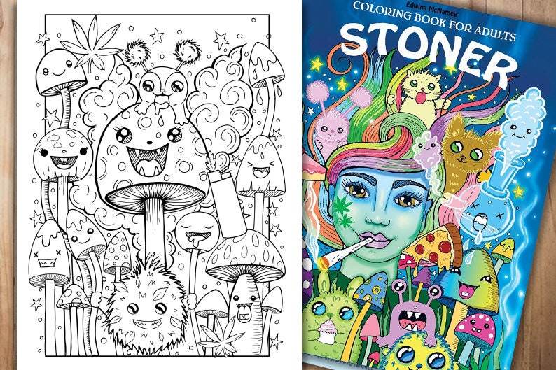 Stoner coloring page colouring page for adults Stoner | Etsy