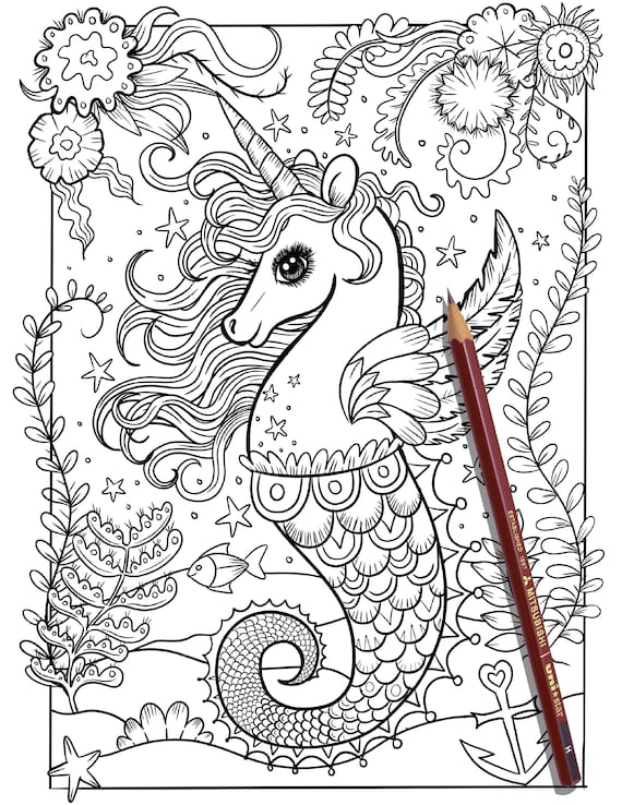 Disegno di Unicorno, disegno di unicorno da colorare, disegno di unicorno  da colorare per bambini, pagina unicorno per adulti -  Italia