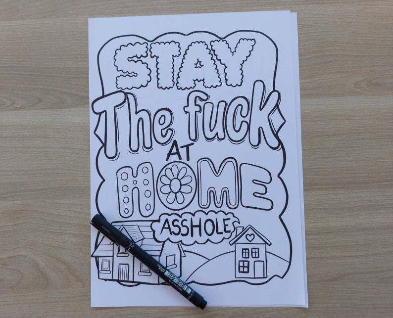 Download Sweary quarantine coloring book for adults 25 page ...