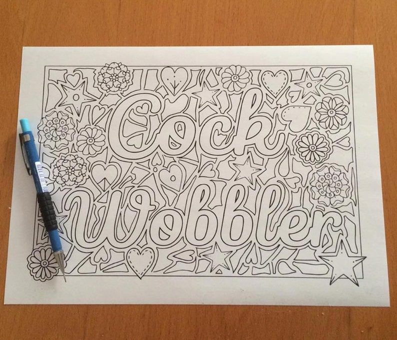 Download Sweary coloring page cockwobbler-Swearing Coloring Pages ...