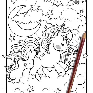 Disegno di Unicorno, disegno di unicorno da colorare, disegno di unicorno da colorare per bambini, pagina unicorno per adulti