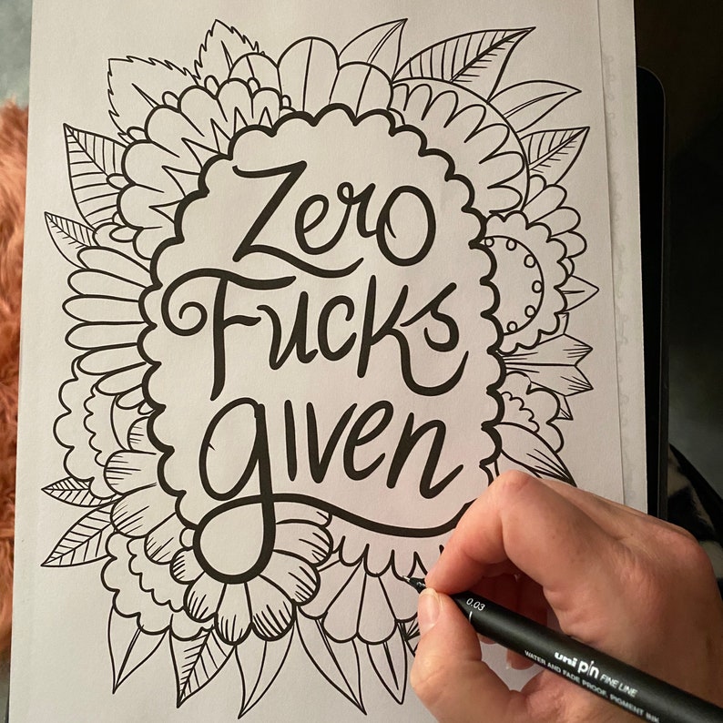 Download Sweary coloring page Swearing Coloring Pages Sweary | Etsy
