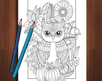 Autumn Dreamlings, halloween fun, halloween witch, whimsical coloring book, Halloween coloring page