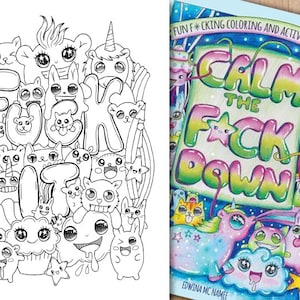 5 Adult SWEAR WORDS Coloring Book Pages