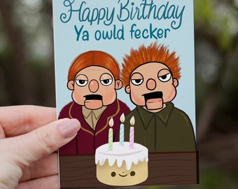 Funny good birthday card, funny card, irish card, nostalgic, funny Irish, Irish, podge n rodge , funny cards, pun cards