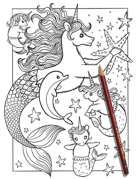 YOYTOO Unicorn Coloring Pads Kit for Girls, Unicorn Coloring Book with 60  Coloring Pages and 16 Colored Pencils for Drawing Painting, Travel Coloring