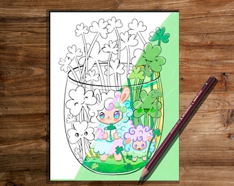 Shamrock, shamrocks, spring coloring page, irish, irish coloring page, saint patricks coloring page, pattys day coloring page, coloring page