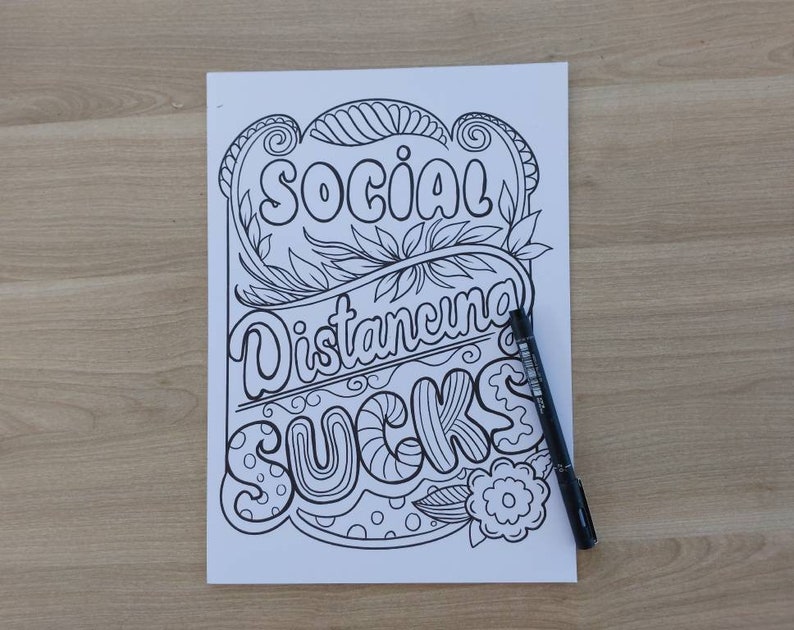 Download Sweary quarantine coloring book for adults 25 page printable | Etsy