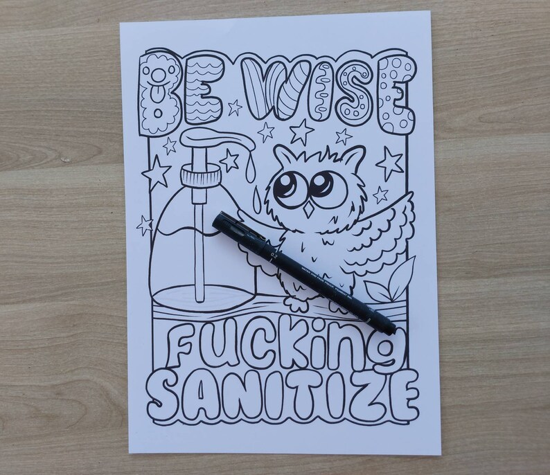 Download Sweary quarantine coloring book for adults 25 page ...