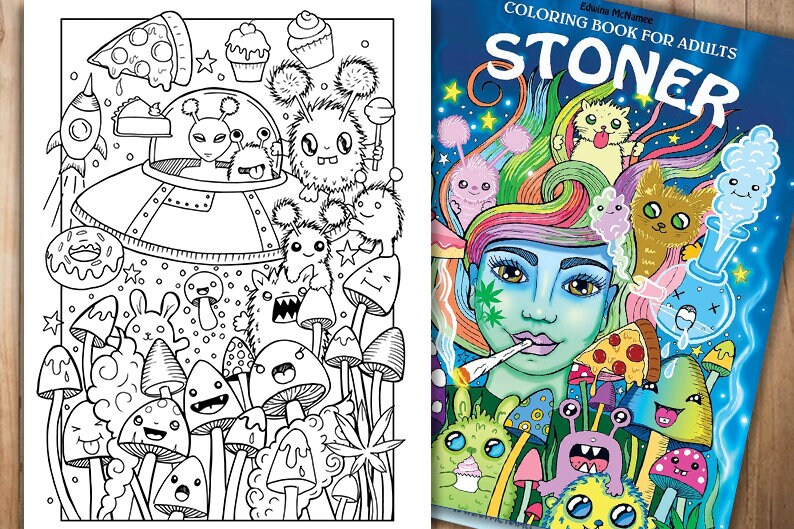 Stoner Coloring Book For Adults ™: 50+Trippy Psychedelic