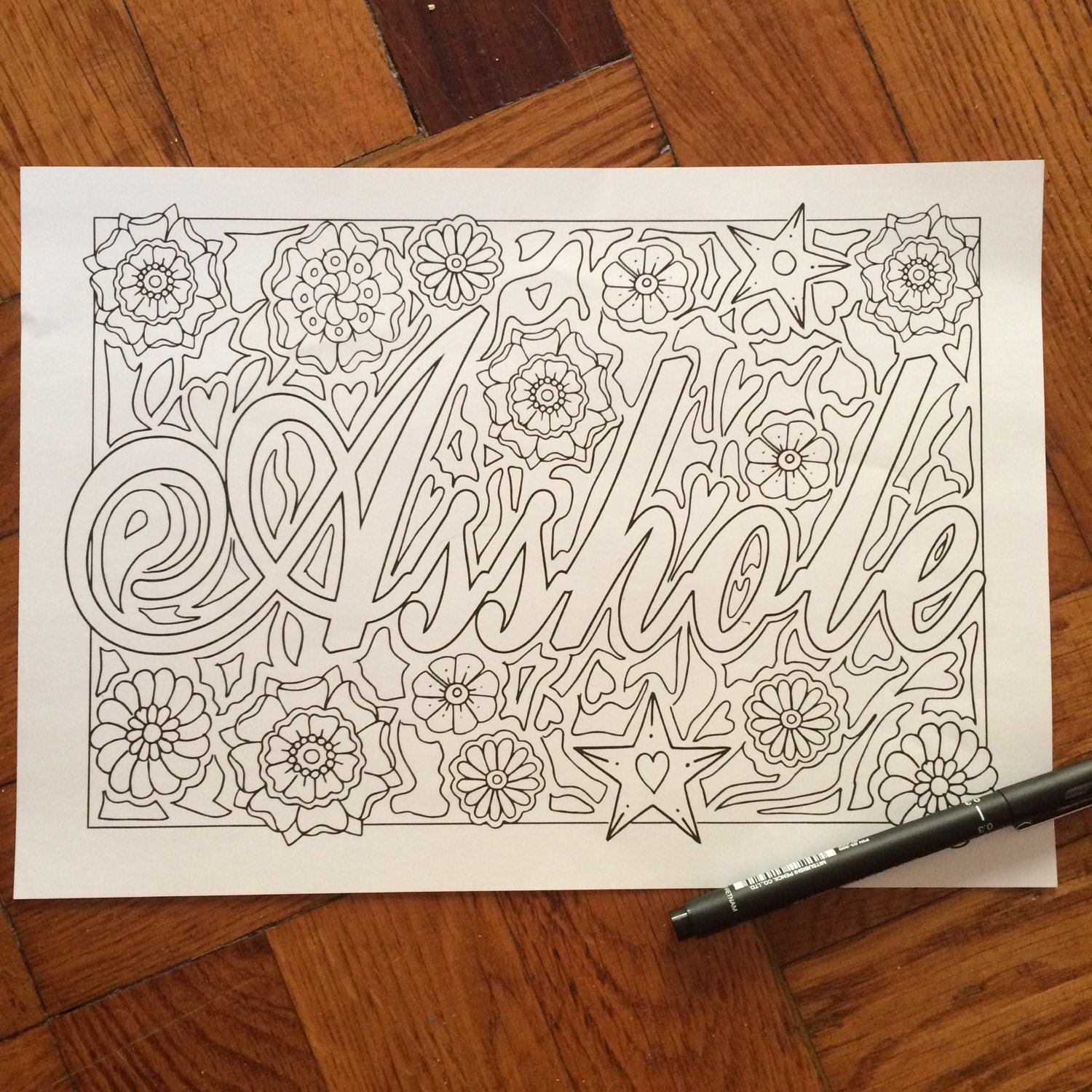 Sweary Coloring Book Digital Download 30 Pagesswear Words | Etsy