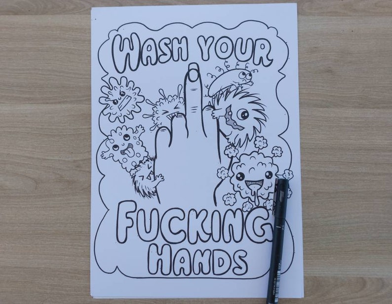 Download Sweary quarantine coloring book for adults 25 page printable | Etsy