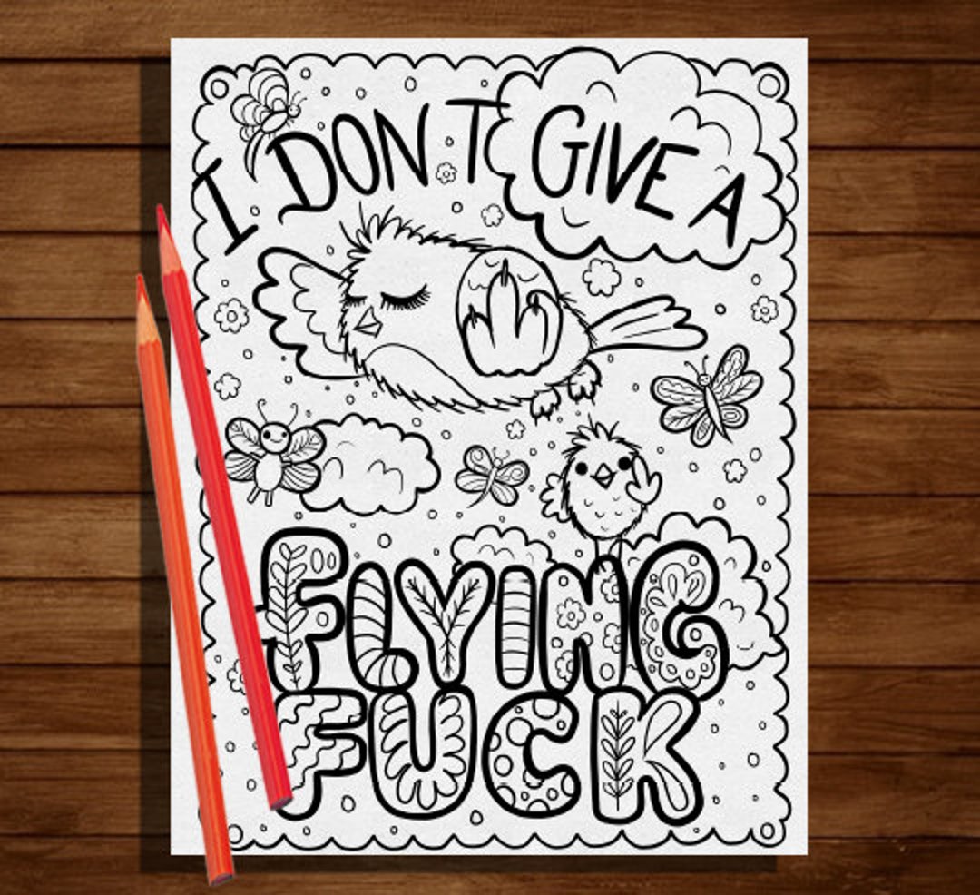 Sweary Coloring Page , Swearing Coloring Pages, Sweary Coloring Book ...