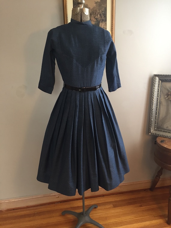 1950's L'AIGLON Dress in shades of Blue